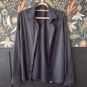 Classic Charcoal Gray Button Down Shirt